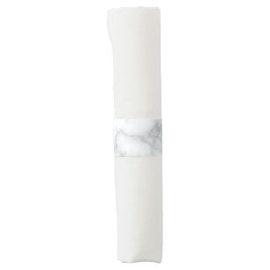 Elegant Faux White Marble Napkin Bands