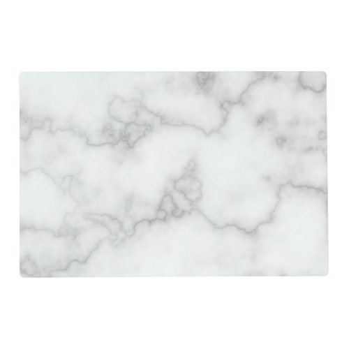 Elegant Faux White Marble Placemat