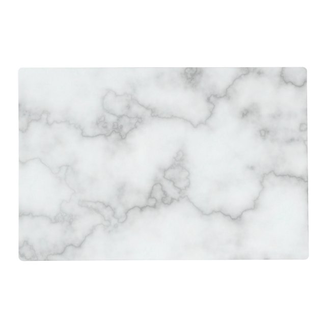 Elegant Faux White Marble Placemat (Front)