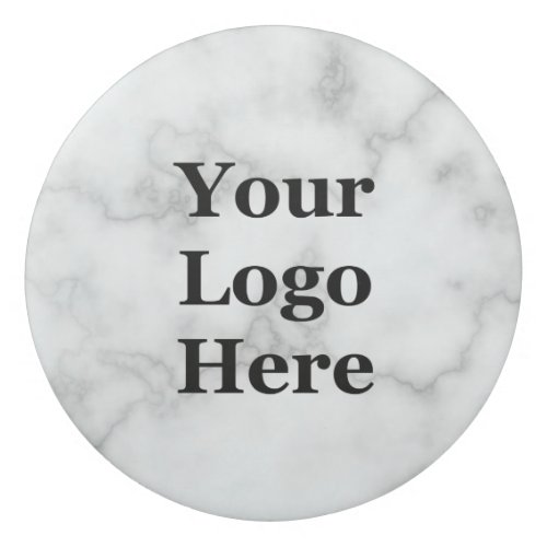 Elegant Faux White Marble Template Your Logo Here Eraser