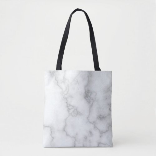 Elegant Faux White Marble Tote Bag