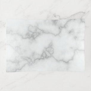 Elegant Faux White Marble Trinket Tray