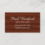 Elegant Faux Wood Business Cards at Zazzle