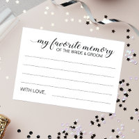 Elegant Favorite Memory Bride Groom Wedding Cards