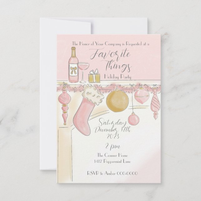Elegant Favorite Thing Invitation (Front)