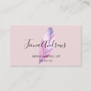 Elegant Feather Business Card