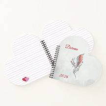 Elegant Feather Floral Watercolour  notebook 