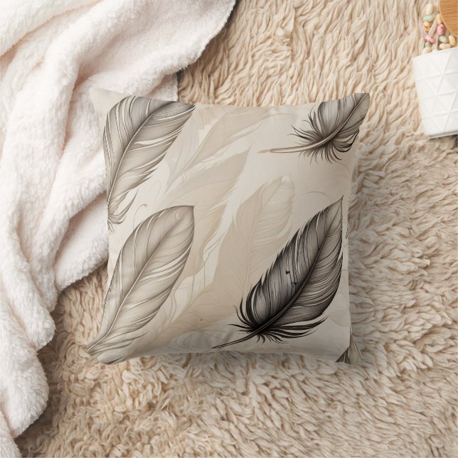 Elegant Feathers Pillow (Blanket)