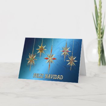 Elegant Feliz Navidad Card With Ornaments by SupercardsChristmas at Zazzle