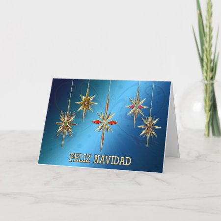 Elegant Feliz Navidad Card With Ornaments