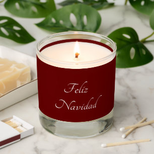 Elegant Feliz Navidad Christmas Red Scented Candle