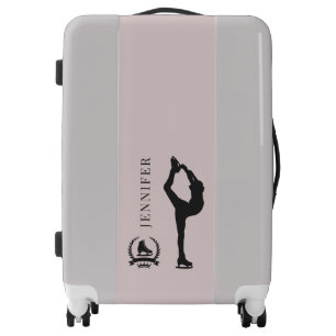 Elegant Female Ice Skater Personalized Luggage
