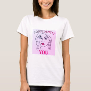 Elegant Female Line Art Portrait – Minimalist Face T-Shirt