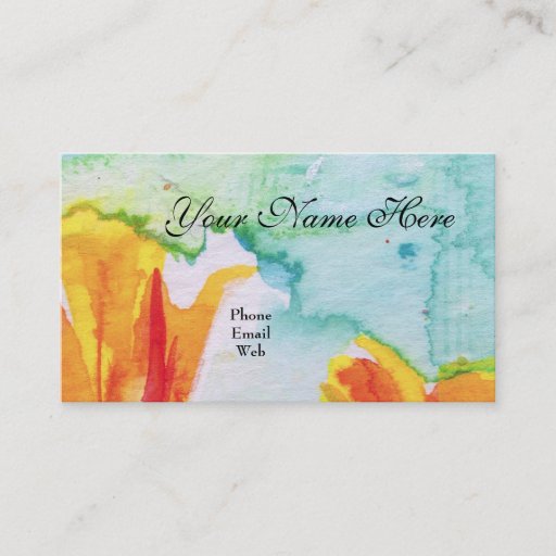 Customizable Elegant Feminine Artsy Abstract  Business Card