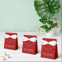 Elegant Feminine Birthday Party Favor Design | Red