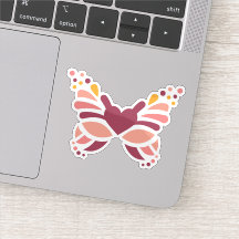 Elegant Feminine Boho Pastel Butterfly