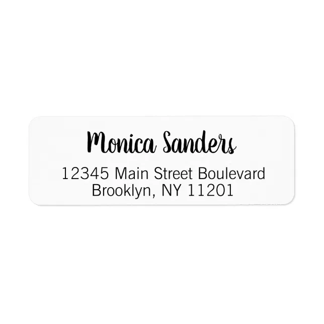 Elegant Feminine Girly Modern Chic Black Script Label | Zazzle