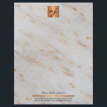 Elegant feminine marble copper gold monogrammed letterhead<br><div class="desc">Monogram luxury feminine faux copper gold metallic geometric marble trendy modern letterhead. Suitable for beauty salons and spas, hair and fashion stylists and owners, boutique managers, jewelry designers, luxurious products crafters, photographers, cosmetologists, estheticians, beauticians, wedding planners, lifestyle bloggers, or any other independent professionals or women services businesses. Easy to personalize...</div>