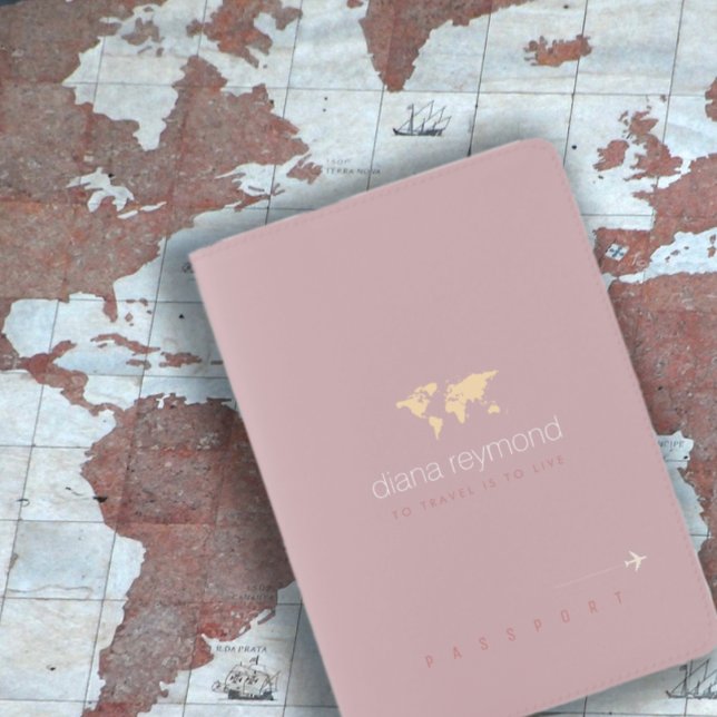 Elegant Feminine Purplish Pink Passport Holder (Creator Uploaded)