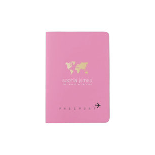 elegant feminine purplish pink passport holder