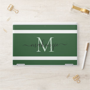 Elegant Feminine Script Monogram HP Laptop Skin