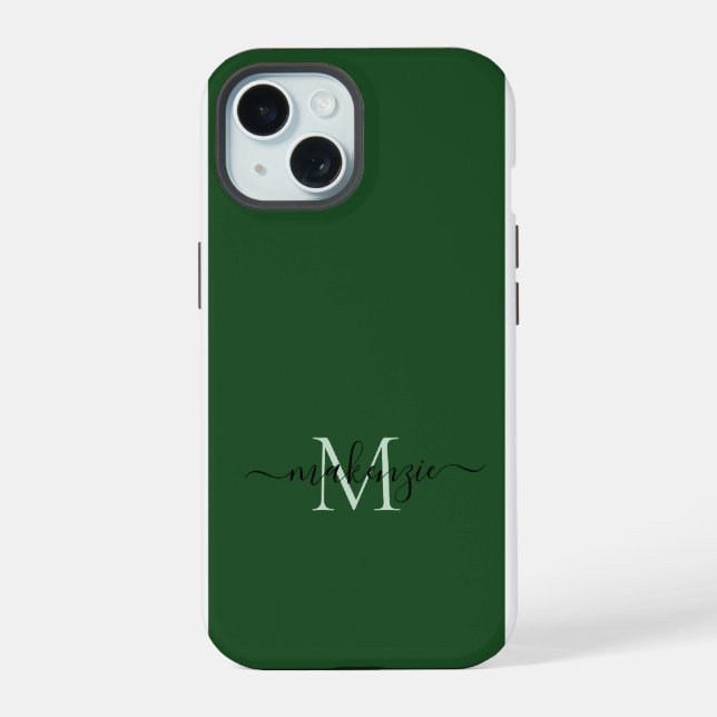 Elegant Feminine Script Monogram Iphone Case (Back)