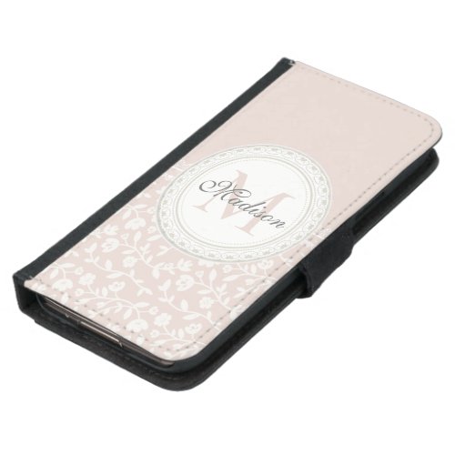 Elegant feminine  white lace with flowers samsung galaxy s5 wallet case