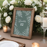 Elegant Fern Leaf Sage Green Wedding Table Numbers<br><div class="desc">Elevate your wedding décor with our Elegant Fern Leaf Sage Green Table Numbers. Crafted with meticulous attention to detail,  these table numbers feature a sophisticated sage green background adorned with delicate fern leaf illustrations,  adding a touch of nature-inspired elegance to your special day.</div>