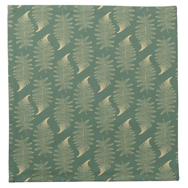 Elegant ferns light green napkin (Front)