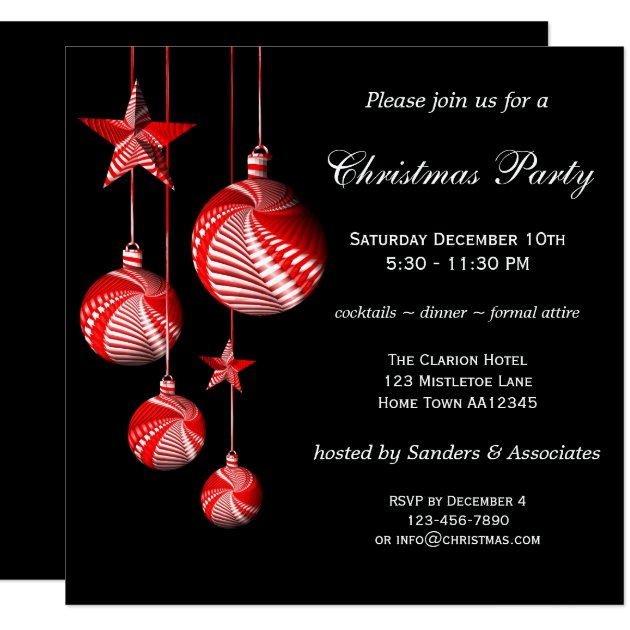 Elegant & Festive Christmas Party Invitation