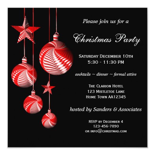 Elegant & Festive Christmas Party Invitation | Zazzle