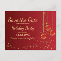 Elegant Festive Christmas Party Save the Date