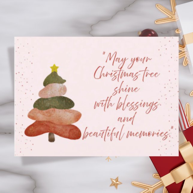 Elegant Festive Christmas Tree Holiday Postcard (Creator Uploaded)