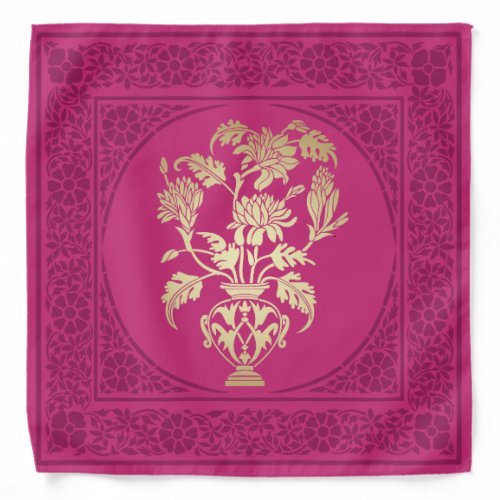 Elegant Festive Diwali Design Gold_Pink_Purple Bandana