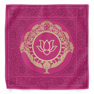 Elegant Festive Diwali Design Gold-Pink-Purple Bandana