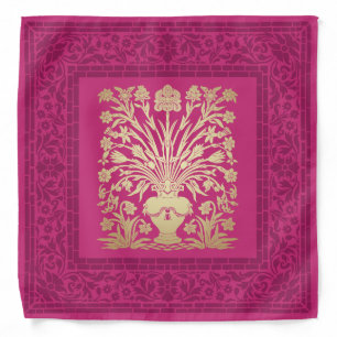 Elegant Festive Diwali Design Gold-Pink-Purple Bandana