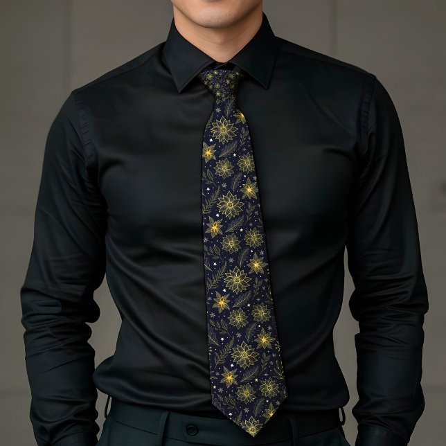 Elegant Festive Gold Accent Lux Aesthetics Necktie (Creator Uploaded)