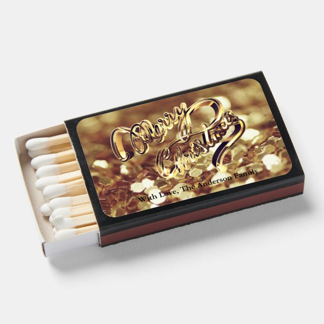 Elegant Festive Matches Merry Christmas (Front Open)