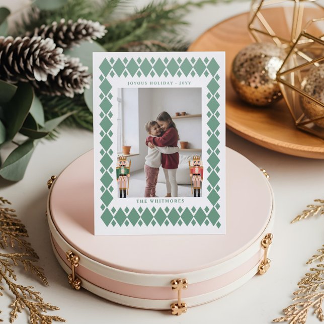 Elegant Festive Modern Nutcracker Ballet Christmas Letterpress Photo Cards (Elegant Festive Modern Nutcracker Ballet Christmas Letterpress Photo Cards)