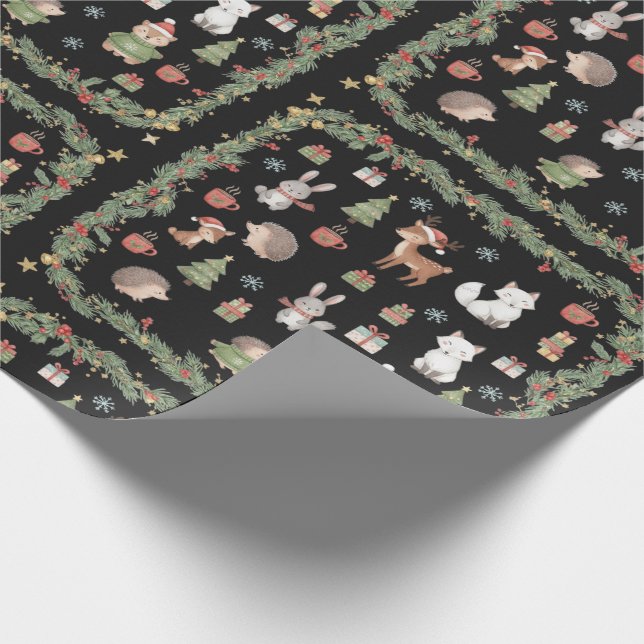 Elegant Festive Season Gift Wrapping Paper (Corner)