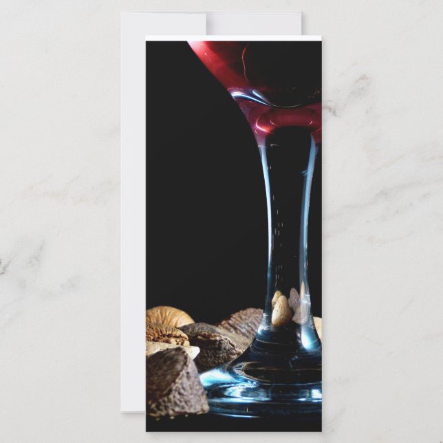 Elegant festive seasonal with wine glass and nuts (Front)