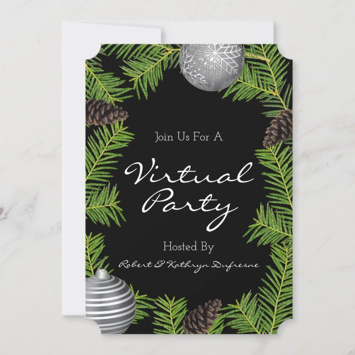 Elegant & Festive Virtual Holiday Party Invitation