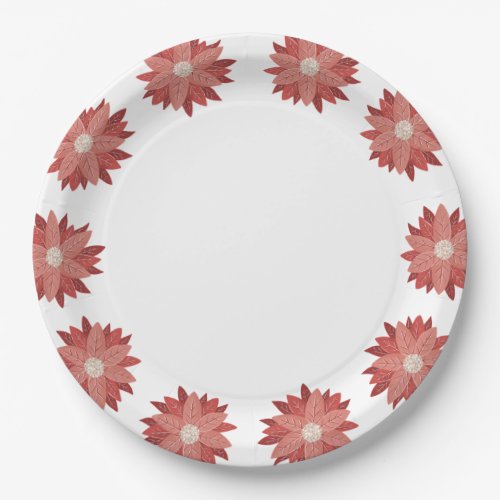 elegant festive winter christmas holiday paper plates