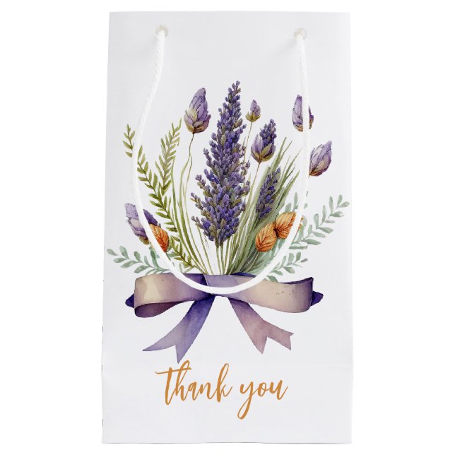 Elegant Field Flowers Wedding Favor Gift Bag (Front)