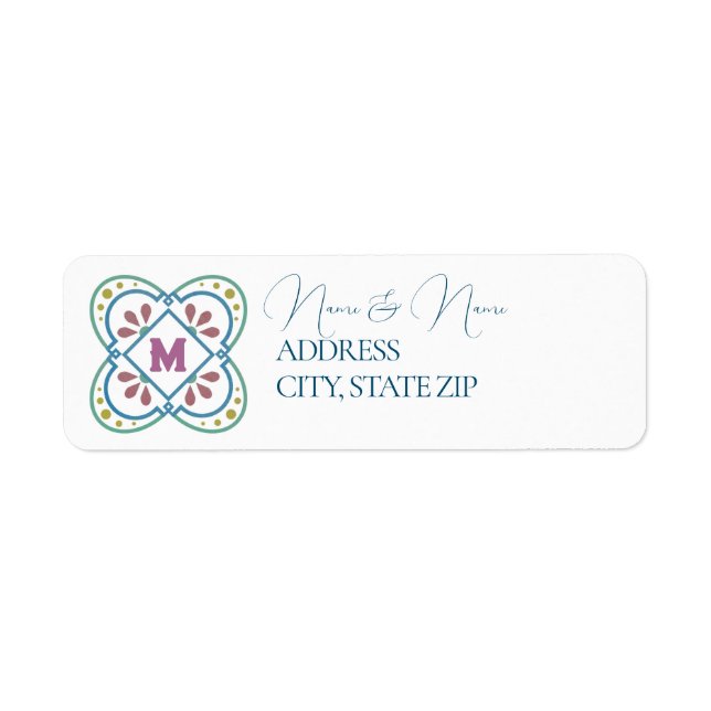 Elegant Fiesta Return Address Label (Front)