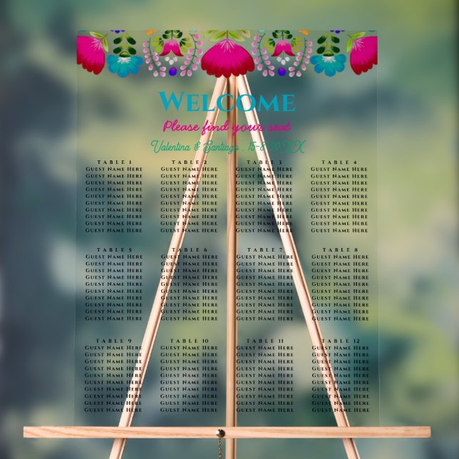 Elegant fiesta wedding acrylic sign (Neutral)