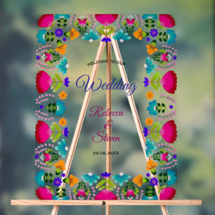 Elegant fiesta Wedding acrylic welcome sign