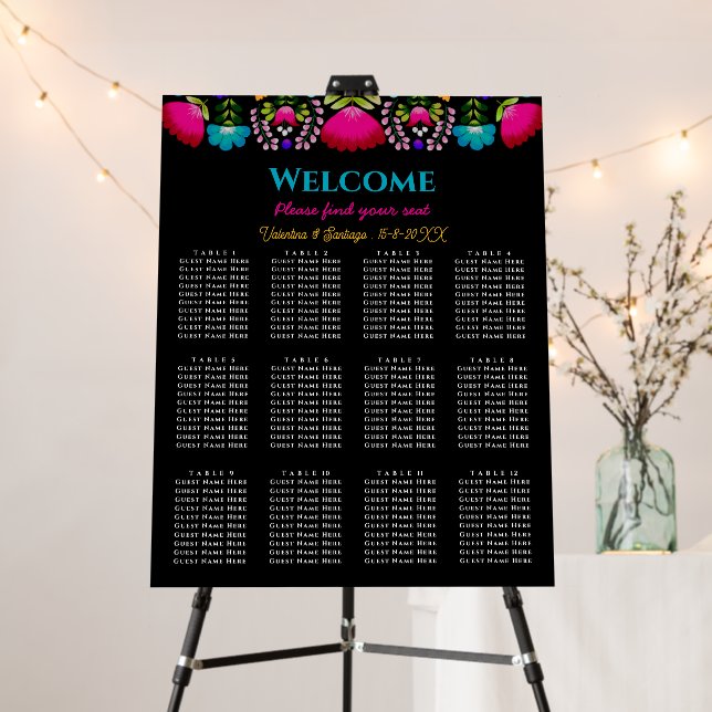Elegant fiesta wedding foam board (In Situ (Stand))