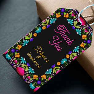 Elegant fiesta wedding gift tags