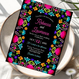 Elegant fiesta wedding invitation